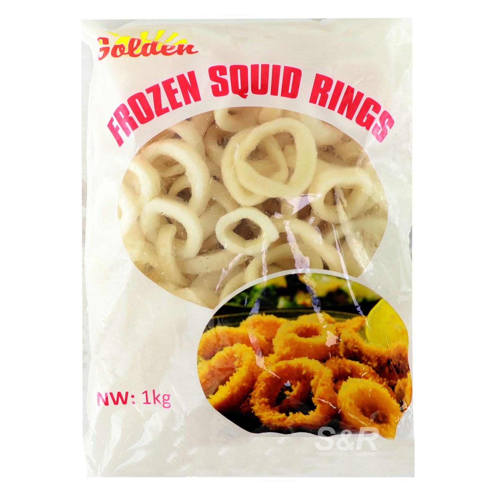 Golden Frozen Squid Rings 1kg